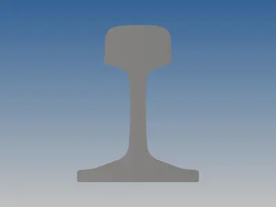 British Standard-EN13674 54E2 rail 3D model