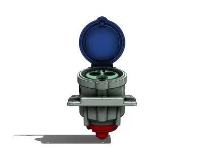 Tomada de Embutir Scame 413 1663 Socket Electrical Outlet 3D model