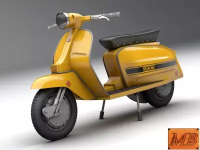 Lambretta jet 200 3D model from CGTrader