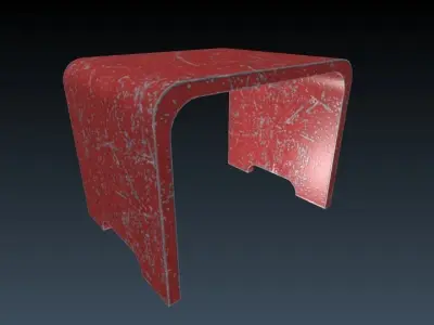 Table chair Free low-poly 3D model