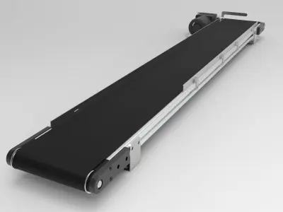 Table Top Belt Conveyor Low-poly 3D model