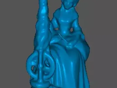 Antique Statue of Lady Spinning 3D print model
