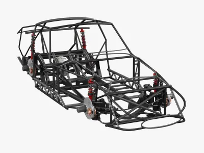 Chassis Frame - Ferrari 250 GTO Car Body Kit 3D print model