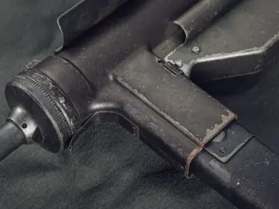M3A1 Submachine Gun - WW2 Game Weapon - Nanite Mesh and Highpoly 3D model