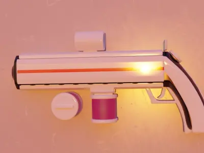 Futuristic sci fi gun 3D model