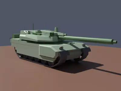 Tank -  French Leclerc Low-poly 3D model