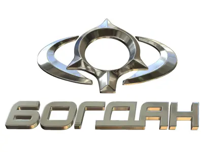 bogdan logo 3D model by 3dlogoman