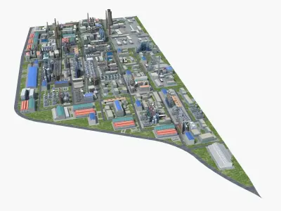 Chemical Plant 3D model order