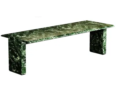 Rectangular Rojo Levanto marble table 3D model