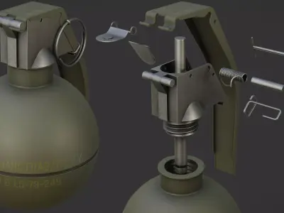 M67 Grenade Low-poly 3D model order