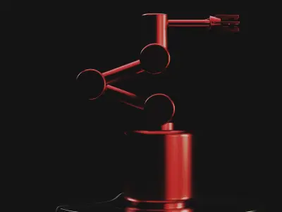 Industrial Robot red 3D model