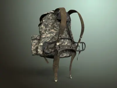 Military Backpack 01 Free 3D model