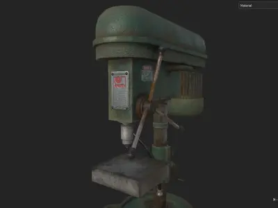 Drill Press Low-poly 3D model purchase