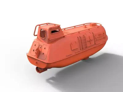 Diver lifeboat type D short 3D print model