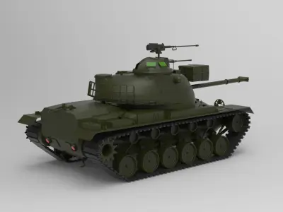 M48 Patton tank 3D model