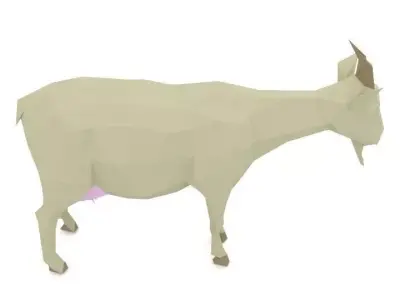Animal Goat Low Poly Low-poly 3D model