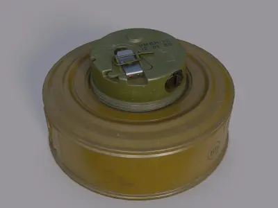 TM-72 Soviet Anti-Tank Mine Low-poly 3D model