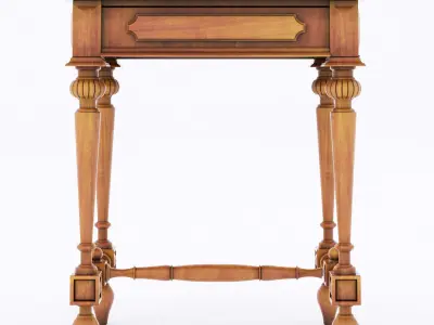 antique wood table 3D model