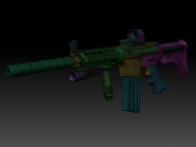 M4A1 Assault Gun 3D model