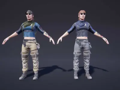 Adventure Characters Pack Low-poly 3D model