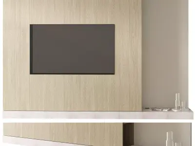 TV wall set 07 Free 3D model purchase
