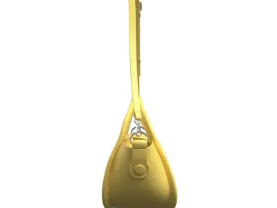 Yellow Leather Tote Bag 3D model