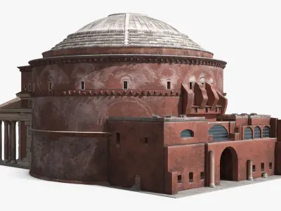 Ancient Roman Pantheon Building 3D model
