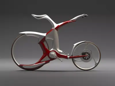 Eco Bike Low-poly 3D model