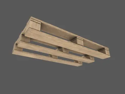  Pallet 02 Low-poly 3D model