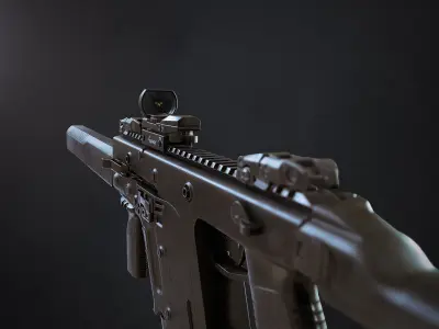 SBG Submachine Gun Low-poly 3D model