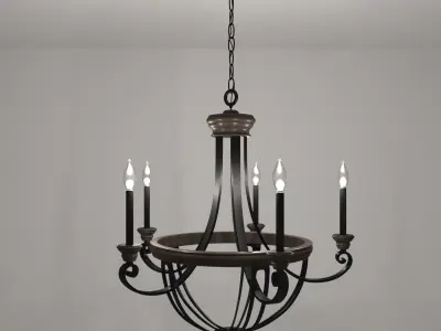 Ceiling lamp - Chandelier Low-poly 3D model