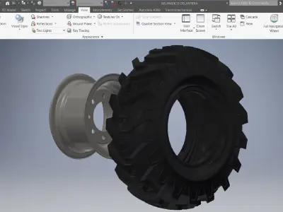  vehicle tire and wheel packages 3D model