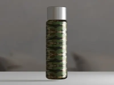 Metal Boddy Military Texture Water Bottle 3D model