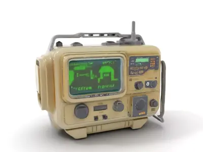 Retro Tactical Handheld Device Model Pack Low-poly 3D model