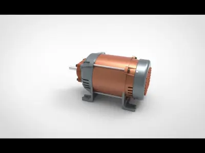 AC motor elctrical 3D model