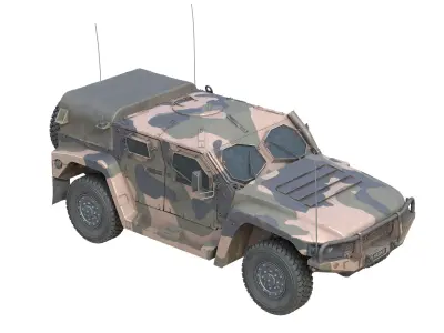Hawkei PMV 4x4 Low-poly 3D model