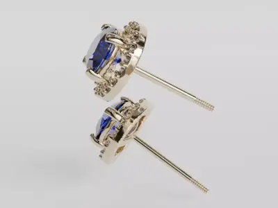 round earrings 3D print model