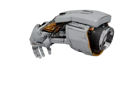 Futuristic Cybernetic Arm 3D Model 3D model