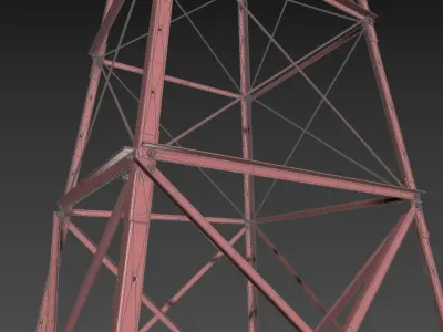 WindMill old on sky 3D model