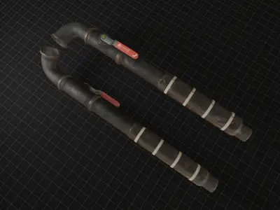 Pipe Mele Weapon Low-poly 3D model