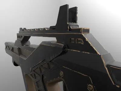 Plasma Gun Low-poly 3D model