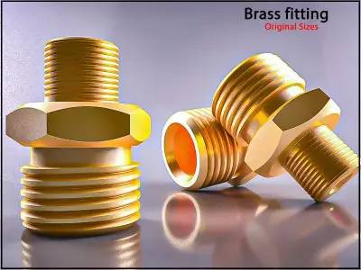 Original Size Brass fitting Nr 245 M17  Ready for print 3D model 3D print model