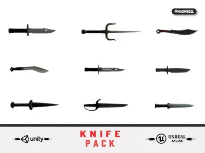 knife pack 3D model