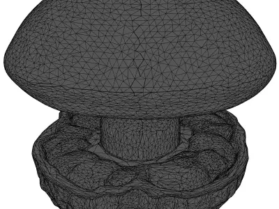 Intricate Purple Mushroom Plant 3D model