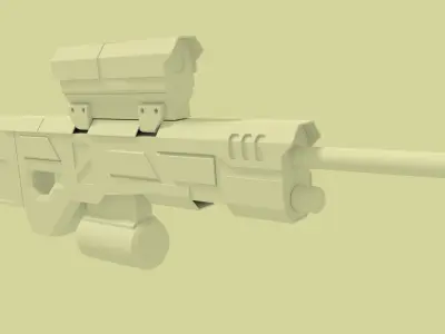 sci fi machine gun Free low-poly 3D model