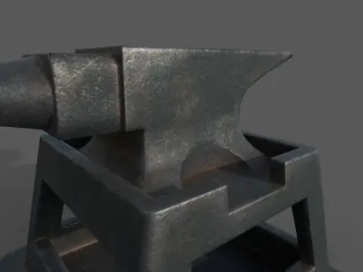 old anvil Low-poly 3D model