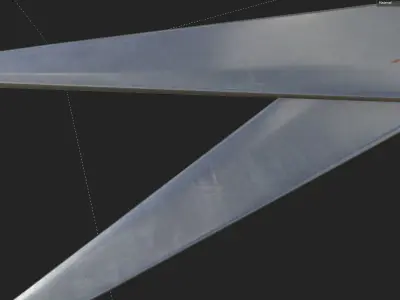 Rigged School Scissor Low-poly 3D model