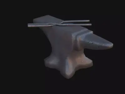 Anvil iron Low-poly 3D model