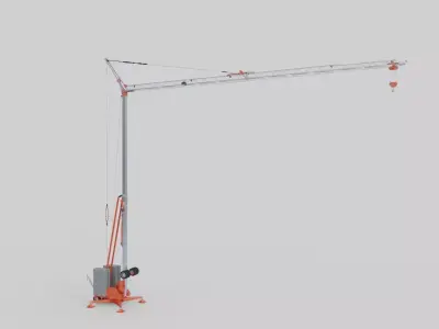Self Erecting Crane - Construction Crane 3D model