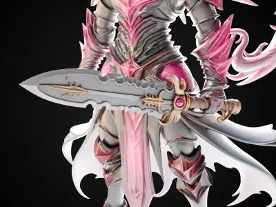 Stylized Sword - Dragonbane Greatsword Ashfang - Game Ready Free 3D model